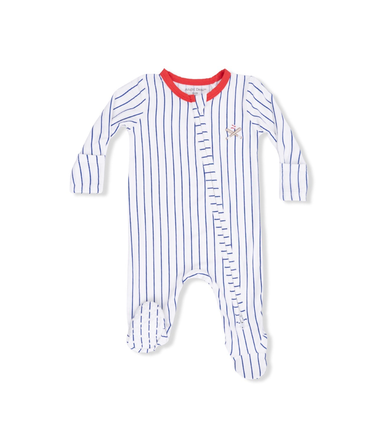 Angel Dear | Baseball Stripe 2-Way Zipper Footie