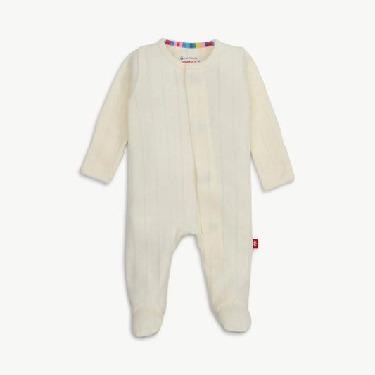 Magnetic Me | Love Lines Tofu Pointelle Footie