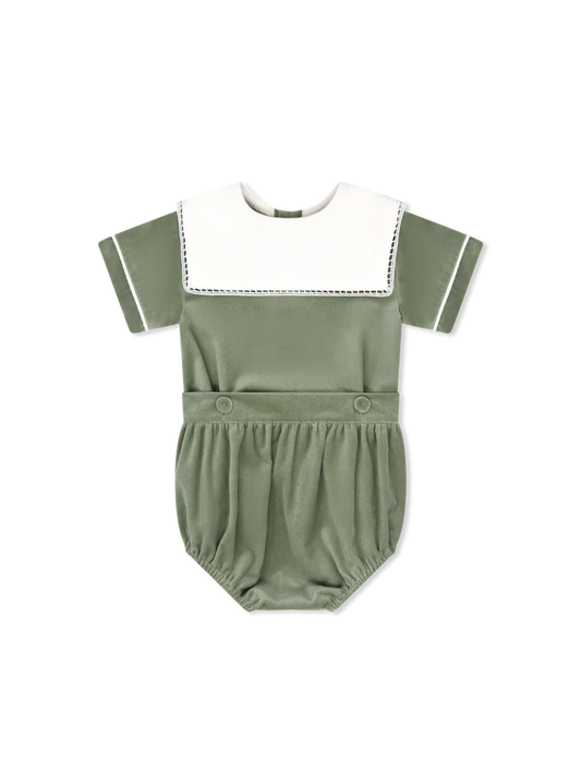 Lullaby Set | Christian Button On - Leyland Green Velvet