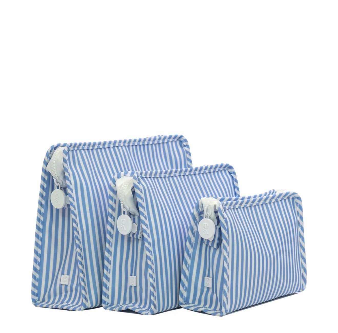 TRVL | Roadie Medium Zip Pouch - Pimlico Stripe Chambray