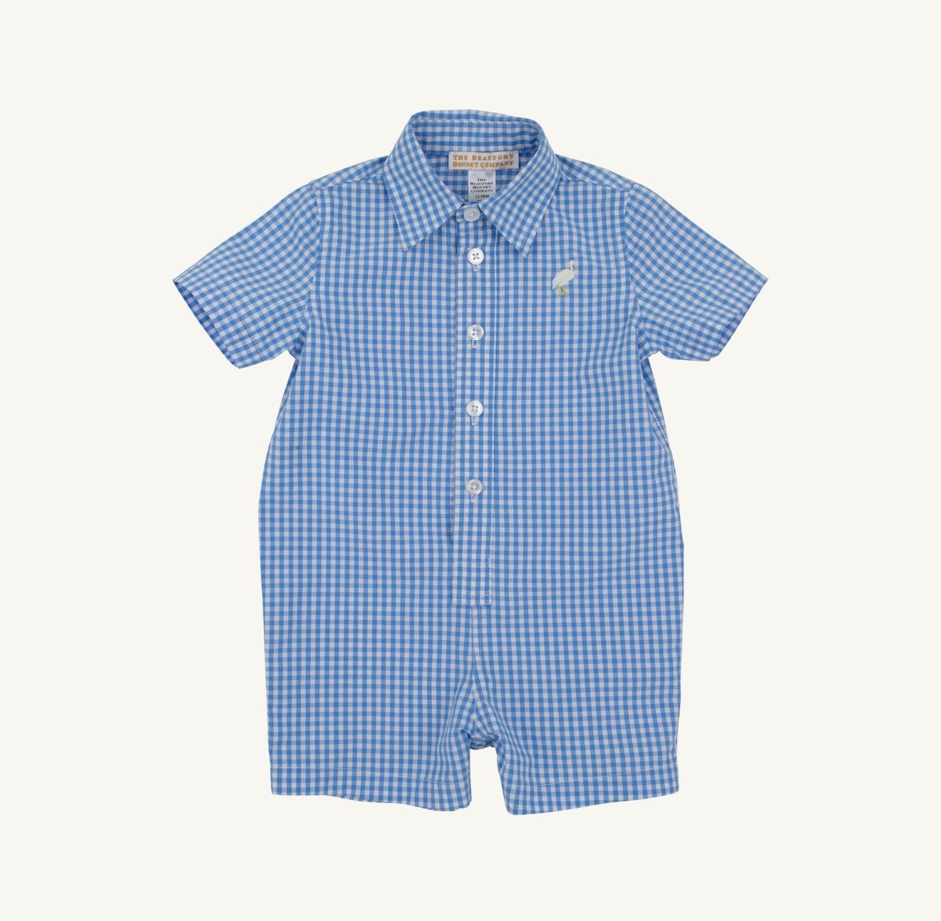 TBBC | Sir Proper's Romper - Sunrise Blvd Blue Mini Gingham