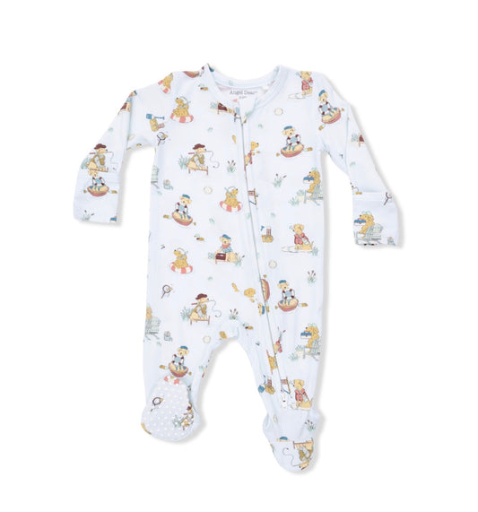 Angel Dear | Lake Buddy Dogs 2-Way Zipper Footie