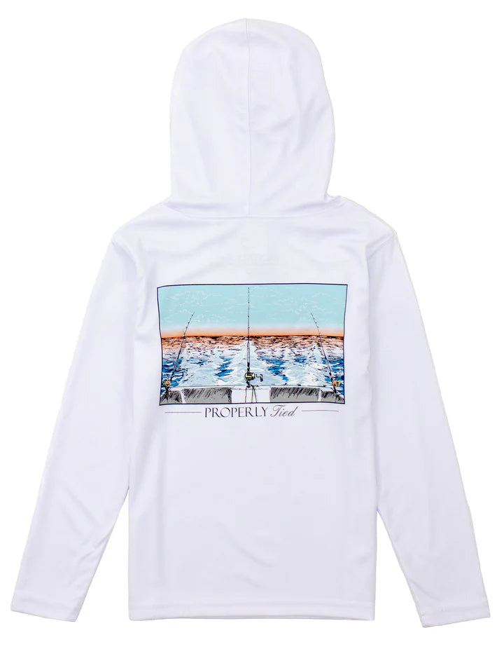 Properly Tied | Shade Performance Hoodie Castaway White