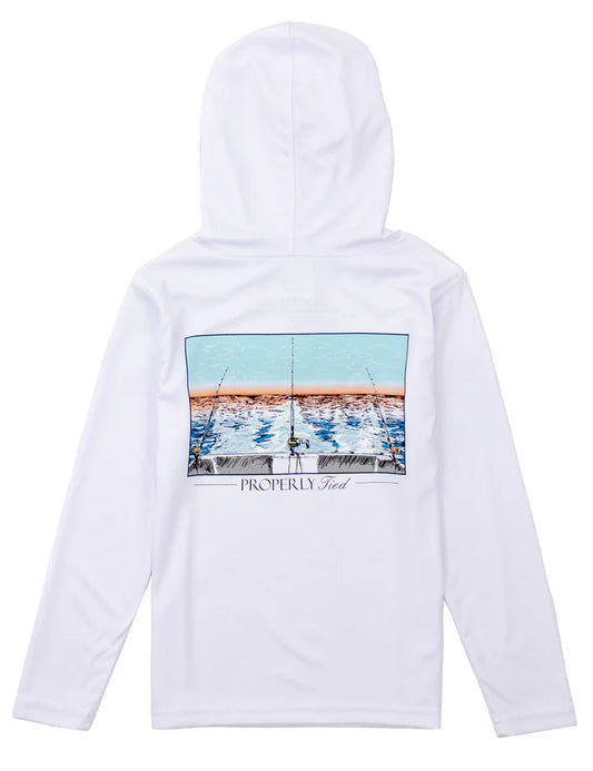 Properly Tied | Shade Performance Hoodie Castaway White