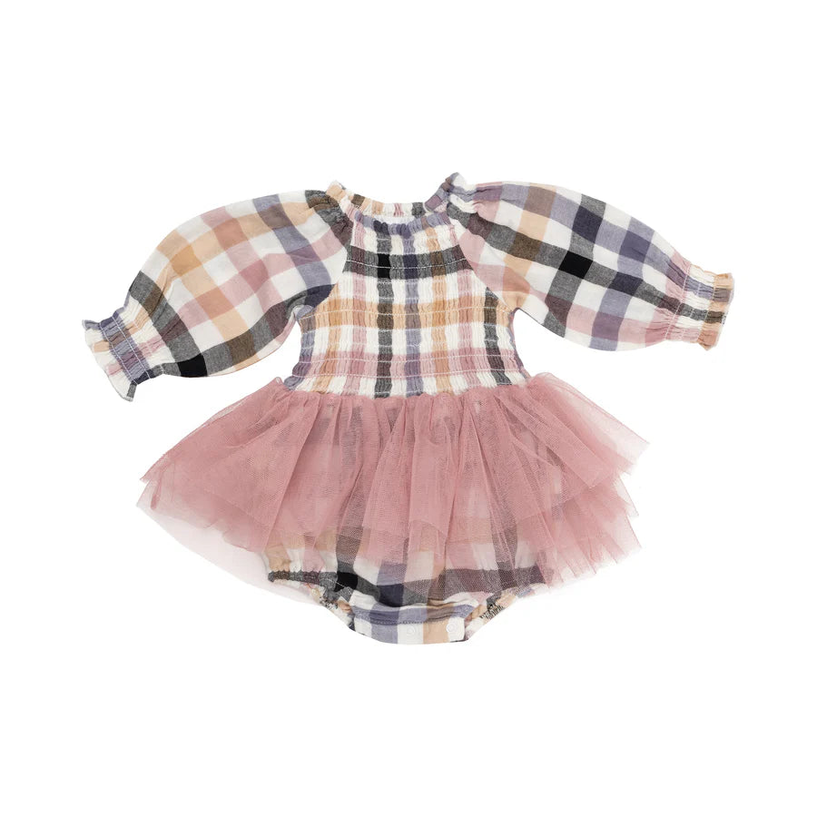 Angel Dear - Harvest Plaid Smocked Tutu Bubble