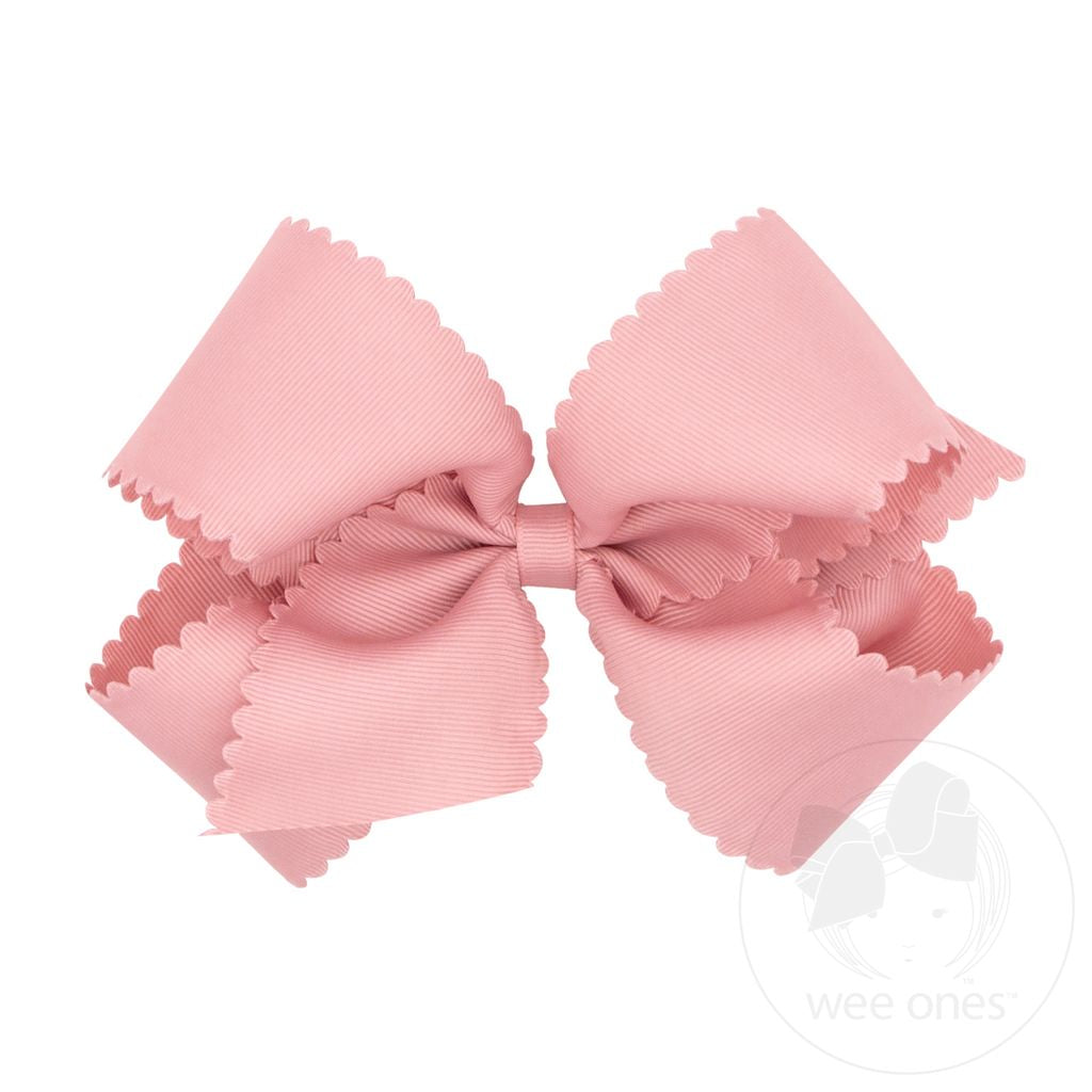 Wee Ones | King Grosgrain Scalloped Edge Bow