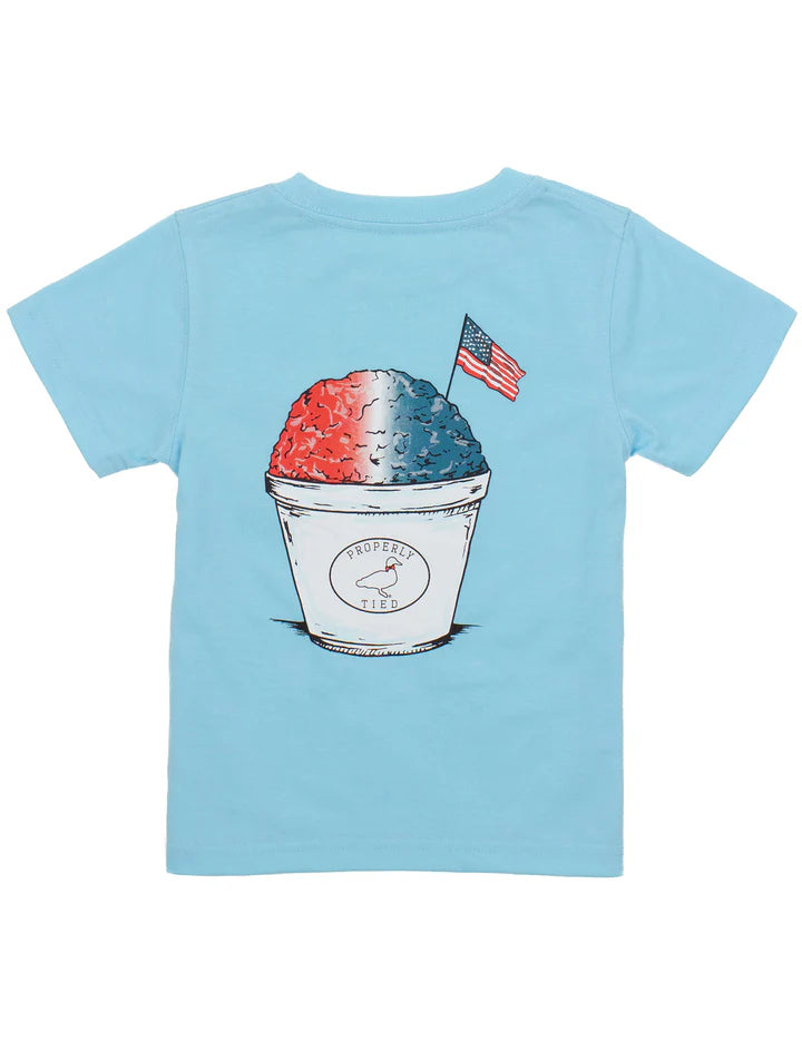 Properly Tied | American Chillin Aqua Tee