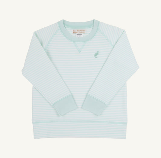 TBBC | Cassidy Comfy Crewneck - Sea Island Seafoam Stripe