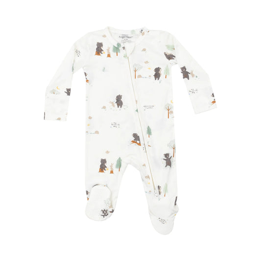 Angel Dear - Bear & Bunny Adventure Zipper Footie