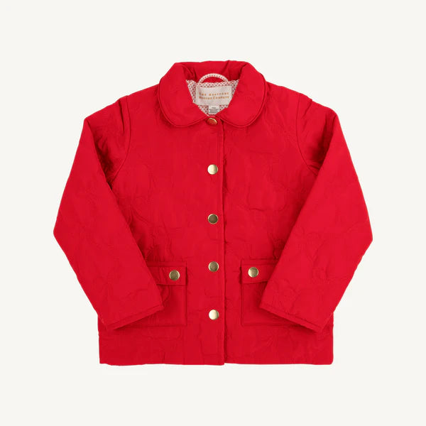 TBBC | Kendall Quilted Coat - Richmond Red Bows