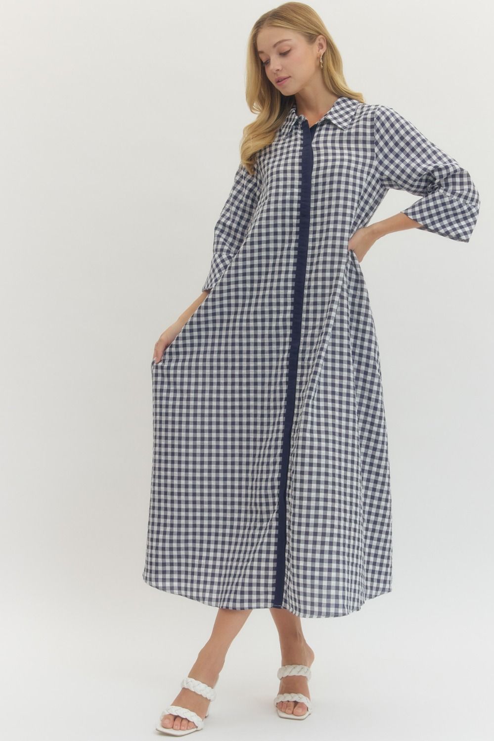Etta Gingham Midi Dress