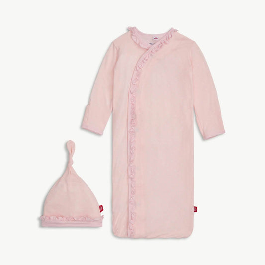 Magnetic Me | Pin Dot Pink Gown/Hat Set