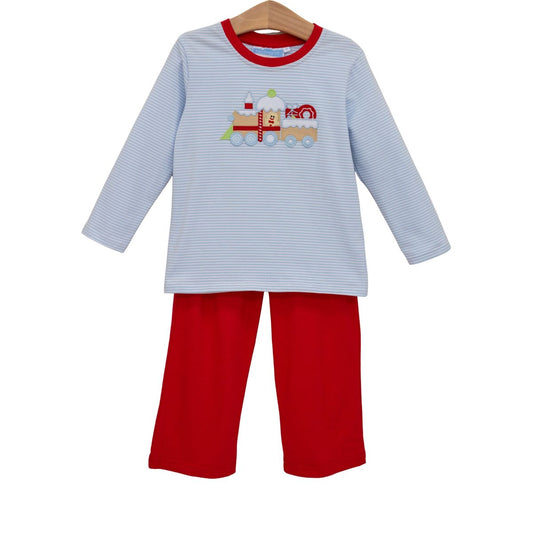 Trotter Street | Gingerbread Train Pant Set