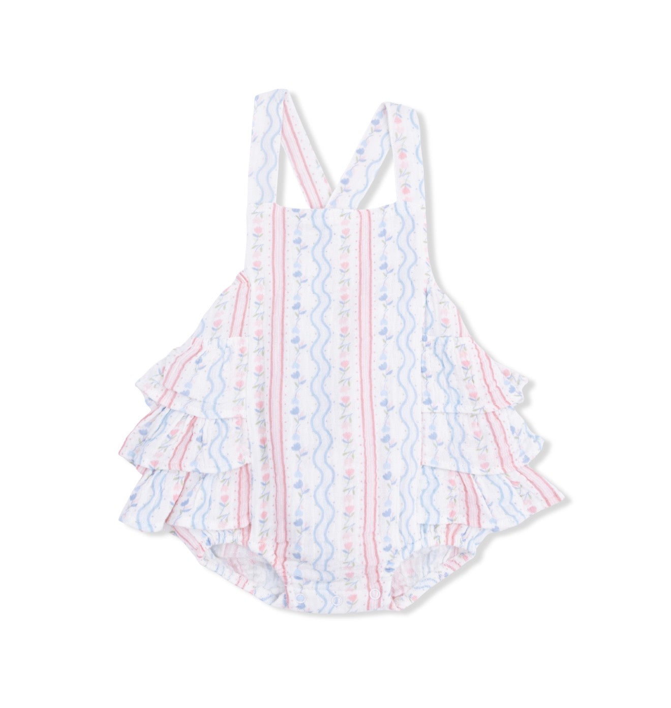 Angel Dear | Tulip Stripe Ruffle Sunsuit