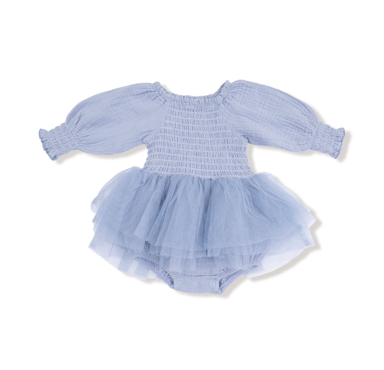 Angel Dear | Soft Chambray Smocked Bubble