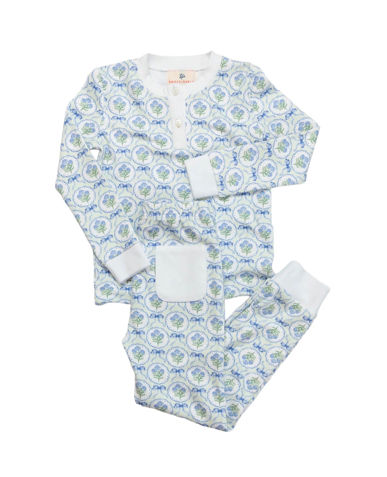 Smockingbird | Hydrangea Garden Pajama Set