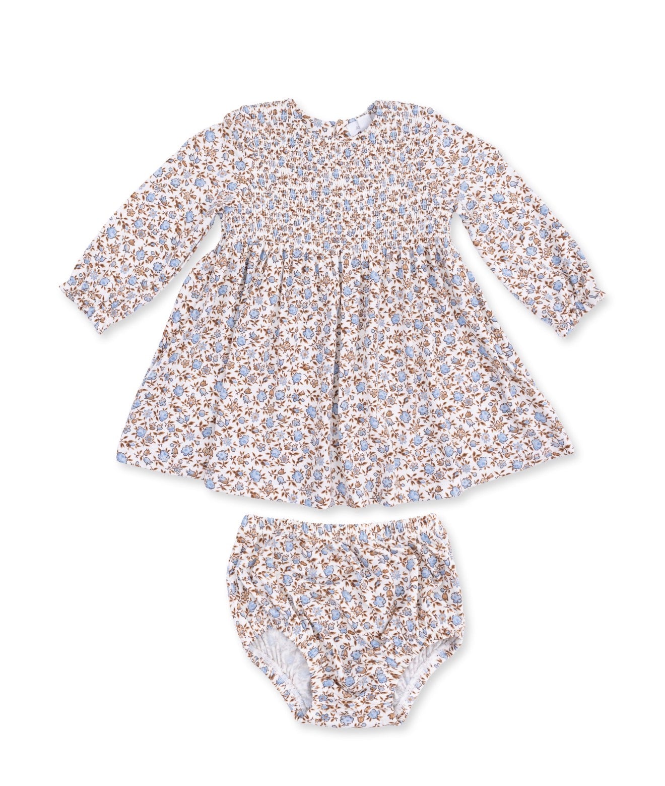 Angel Dear | Hazel Floral Caitlyn Smocked Bodice Dress and Bloomer Set