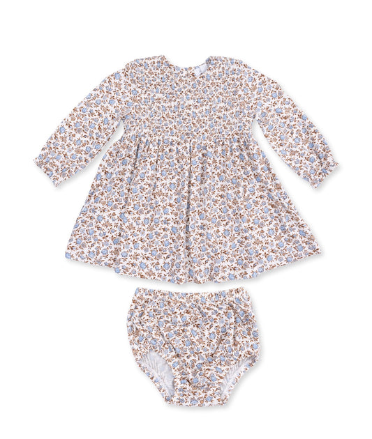 Angel Dear | Hazel Floral Caitlyn Smocked Bodice Dress and Bloomer Set