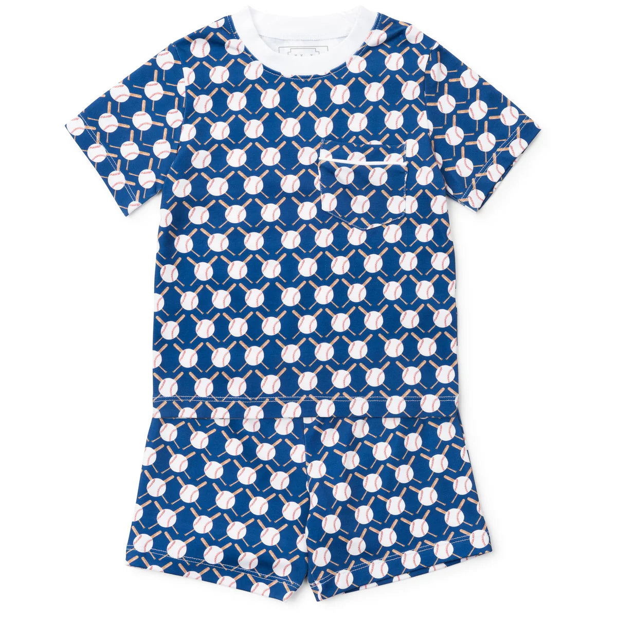 Lila & Hayes | Charles Boys' Short Set - Up at Bat Baseball