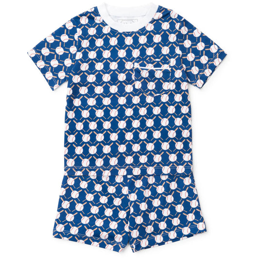 Lila & Hayes | Charles Boys' Short Set - Up at Bat Baseball