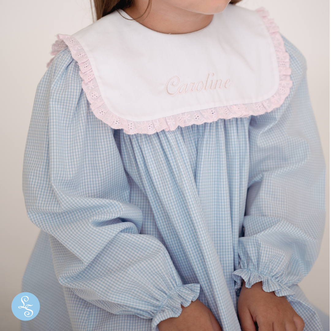 Lullaby Set - Hope Chest Dress Blue Mini Gingham