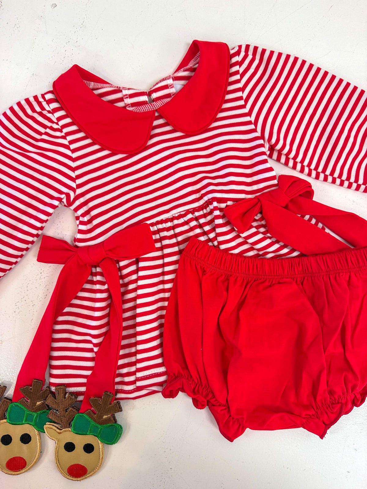 City Beautiful | Red Reindeer Bloomer Set
