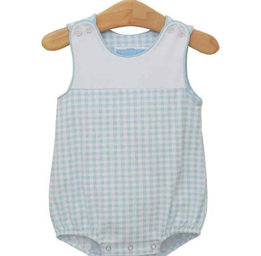 Trotter Street | Madden Bubble - Light Blue Gingham