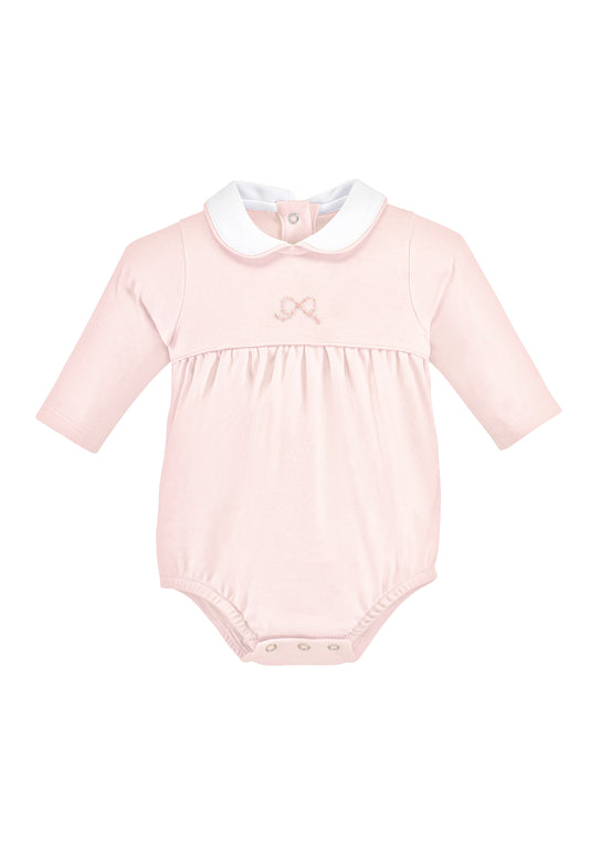 Baby Club Chic | Pretty Bows Pink LS Bubble