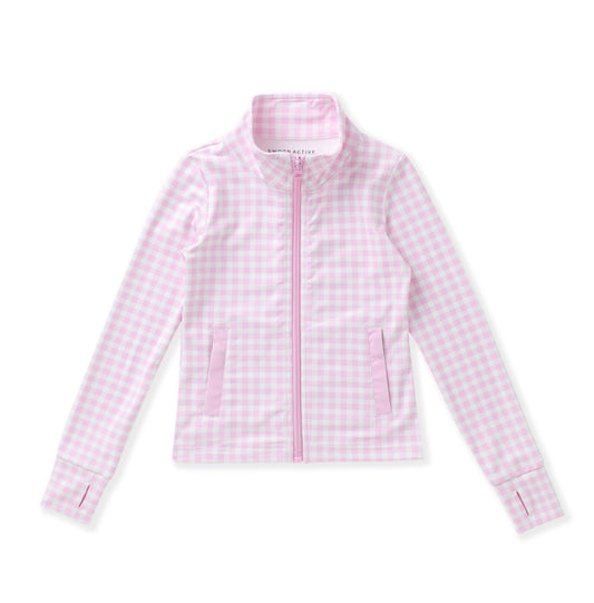 Swoon | Pink Gingham Active Jacket