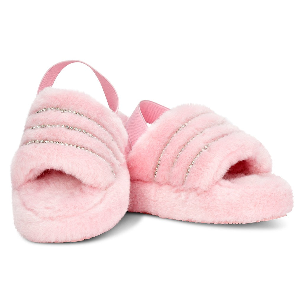 Iscream - Pink Rhinestone Slippers