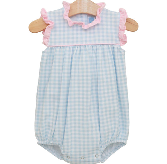 Trotter Street | Meredith Bubble - Light Blue Gingham/Pink
