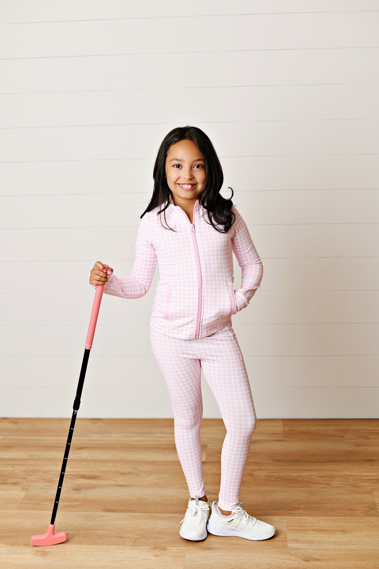 Swoon | Pink Gingham Active Jacket