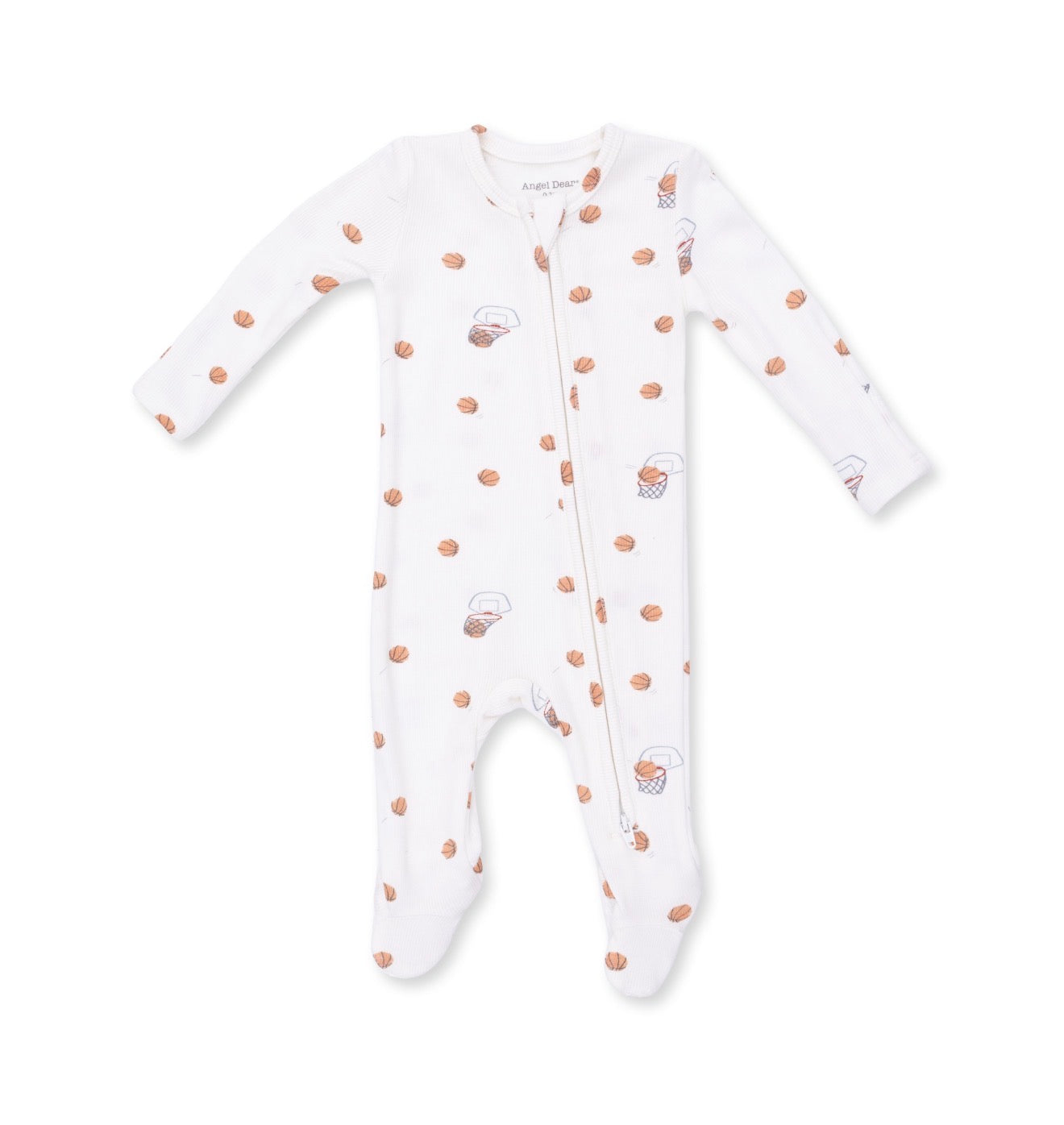 Angel Dear | Mini Basketballs 2 Way Zipper Footie