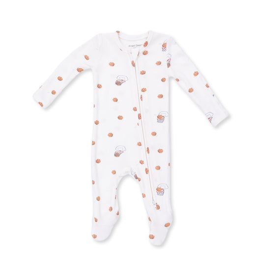 Angel Dear | Mini Basketballs 2 Way Zipper Footie