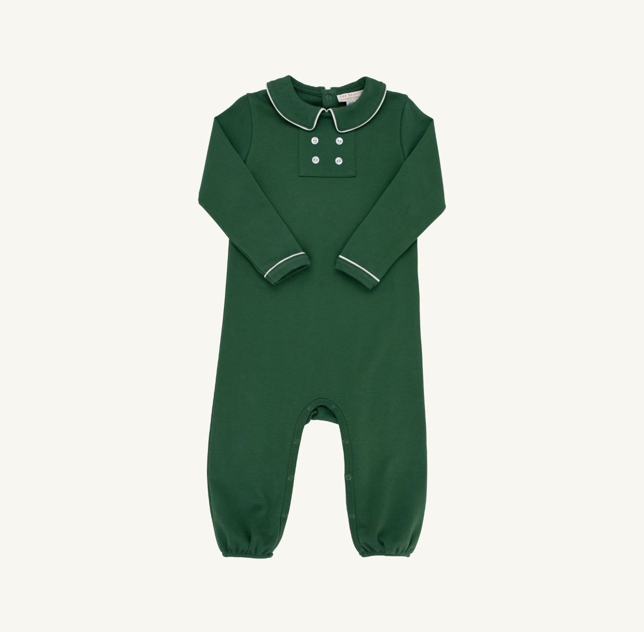 TBBC | Benny Button Romper - Grier Green