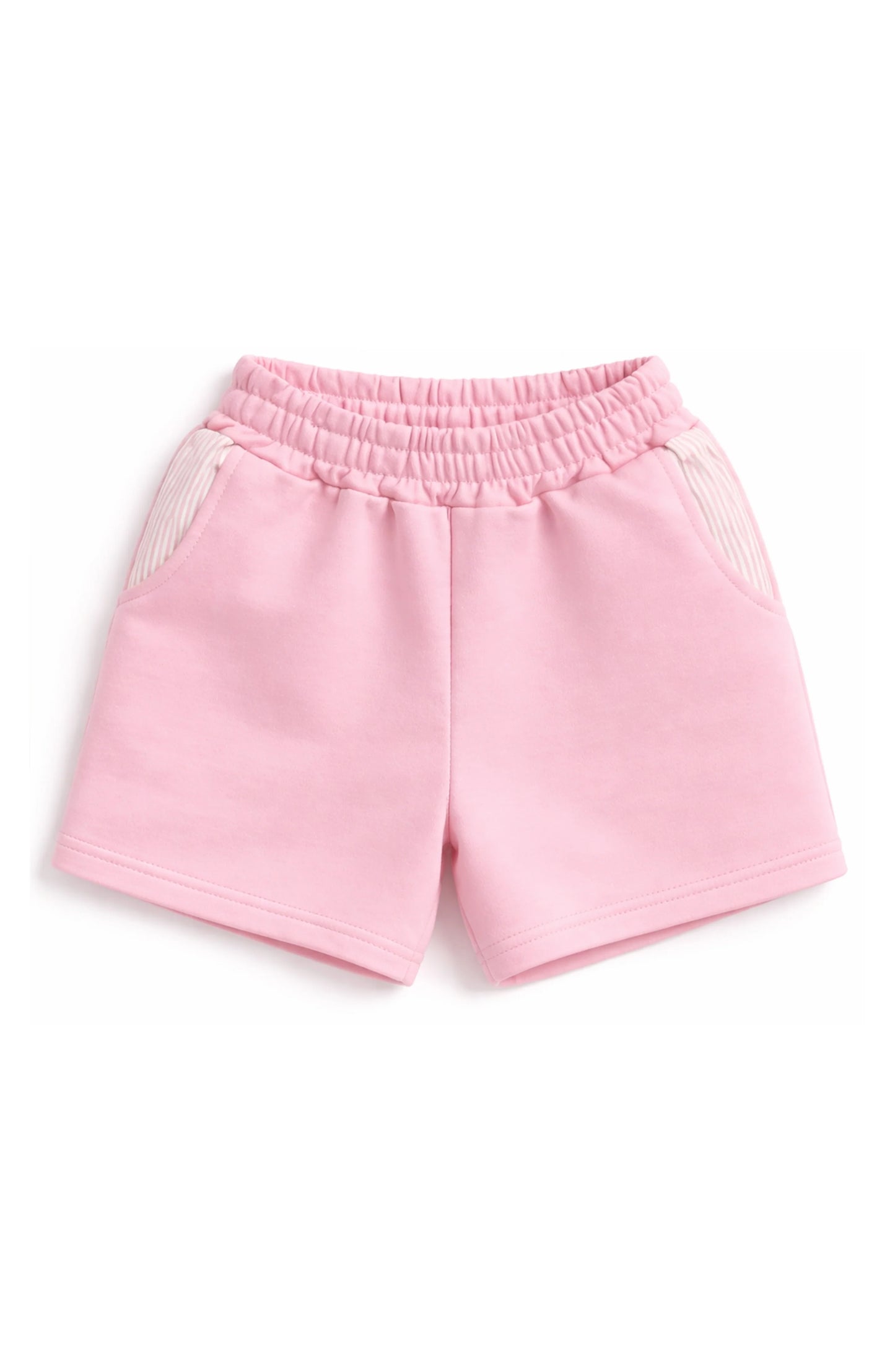 Bits & Bows | Pink Seersucker Pocket Shorts