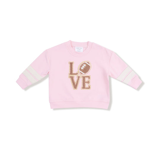 Angel Dear | Football Pink Varsity Sweatshirt