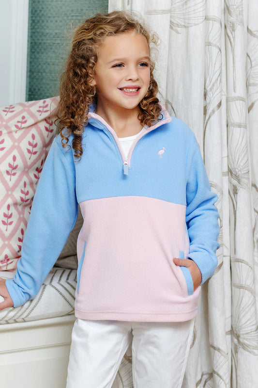 TBBC - Hayword Half-Zip Fleece Beale St Blue/Palm Beach Pink