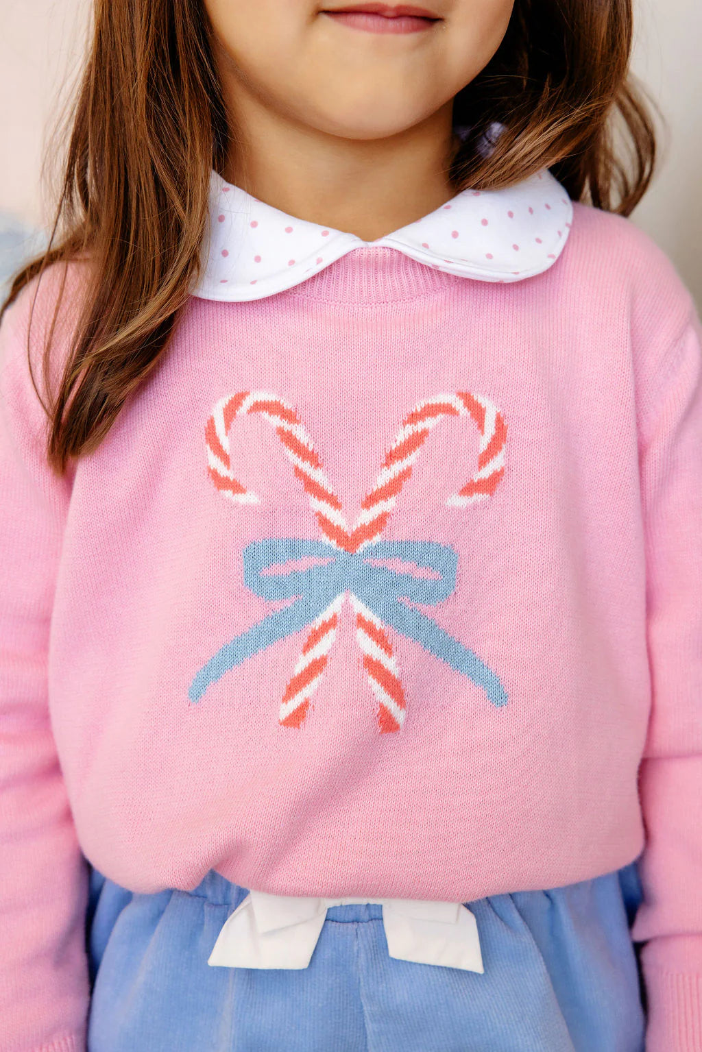 TBBC - Isabelle's Intarsia Sweater Hamptons Hot Pink/Candy Canes