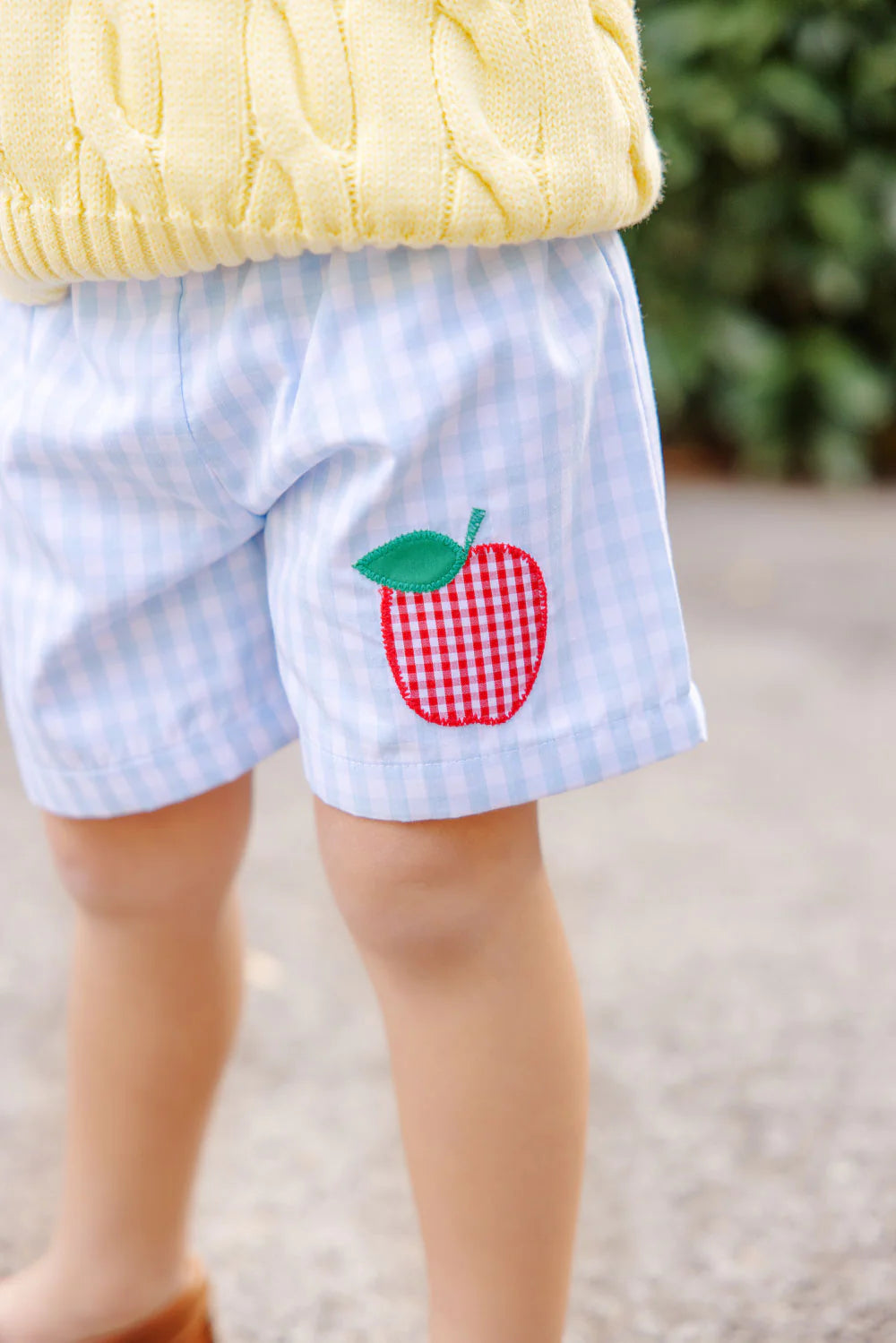 TBBC - Shelton Shorts Apple Applique Buckhead Blue Gingham