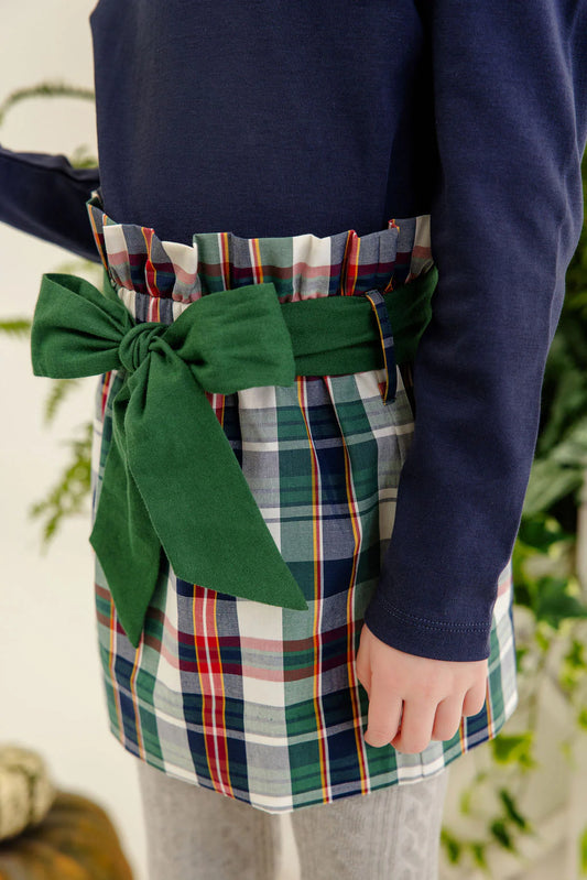 TBBC - Beasley Bow Skirt Field Park Plaid/Grier Green