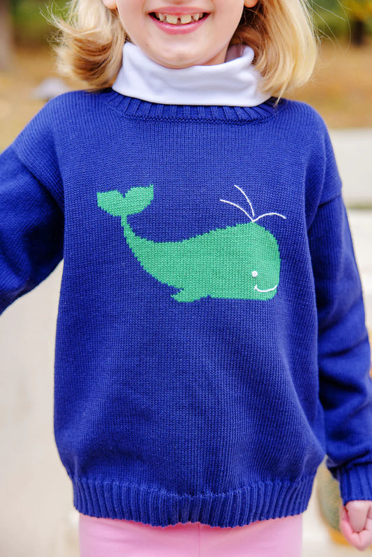 TBBC - Isaac's Intarsia Sweater Nantucket Navy/Whale