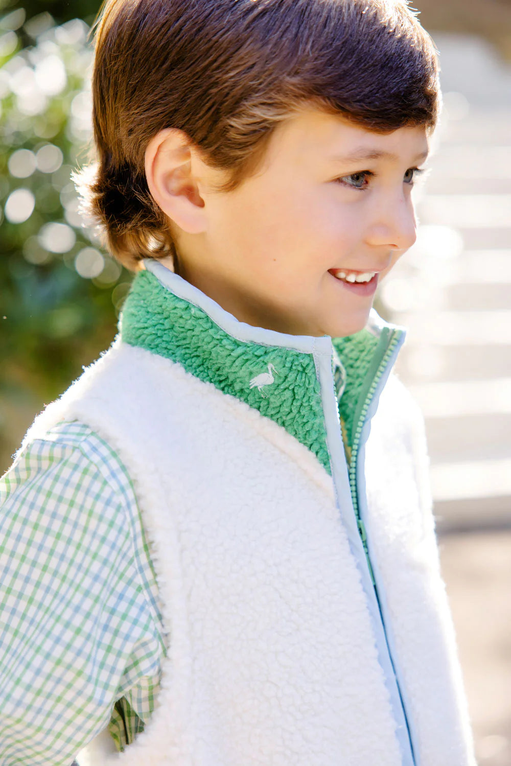 TBBC - Van Camp Vest Palmetto Pearl/Kiawah Kelly Green/Barrington Blue