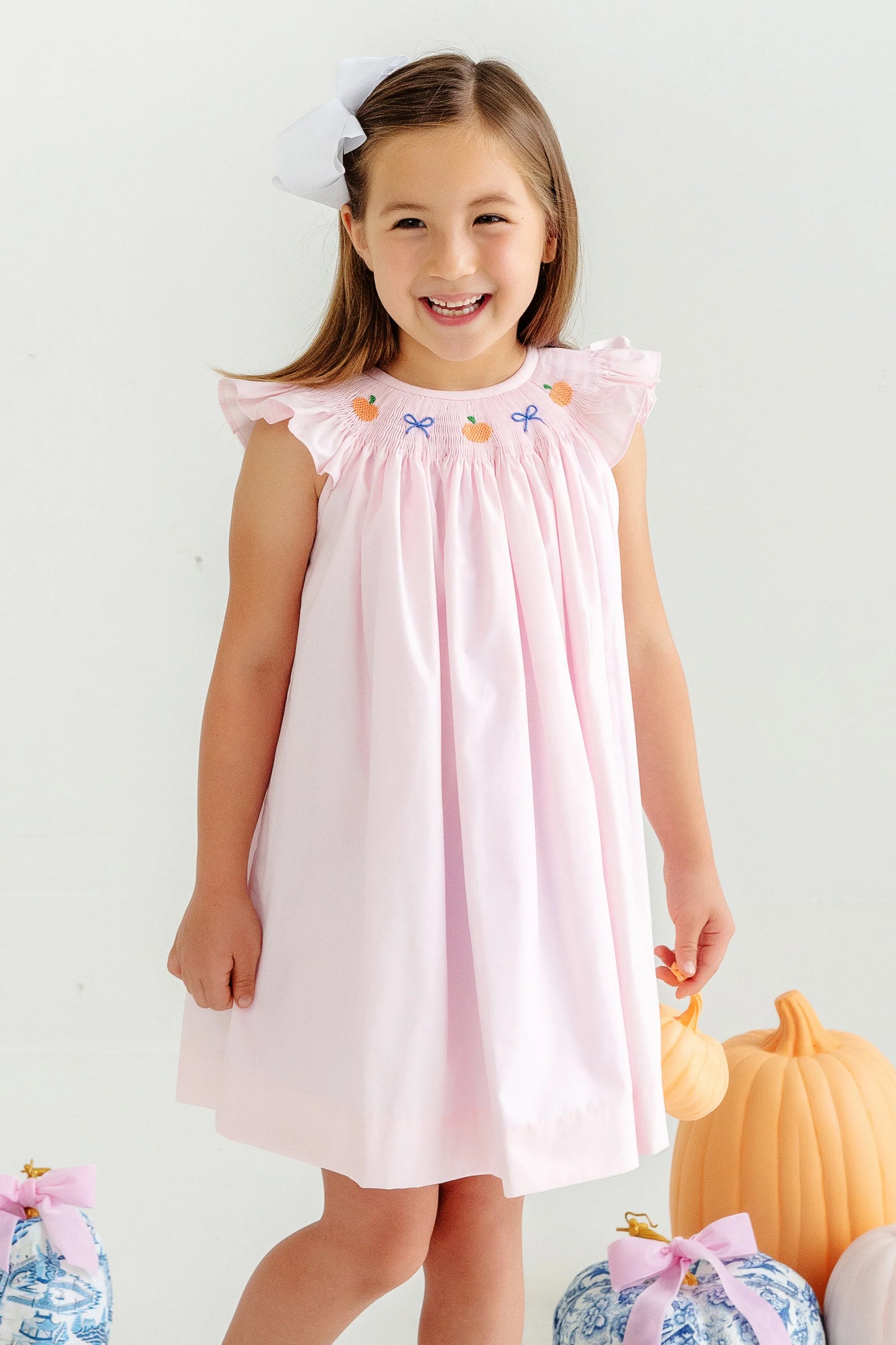 TBBC - Sandy Smocked Dress Palm Beach/Pumpkins