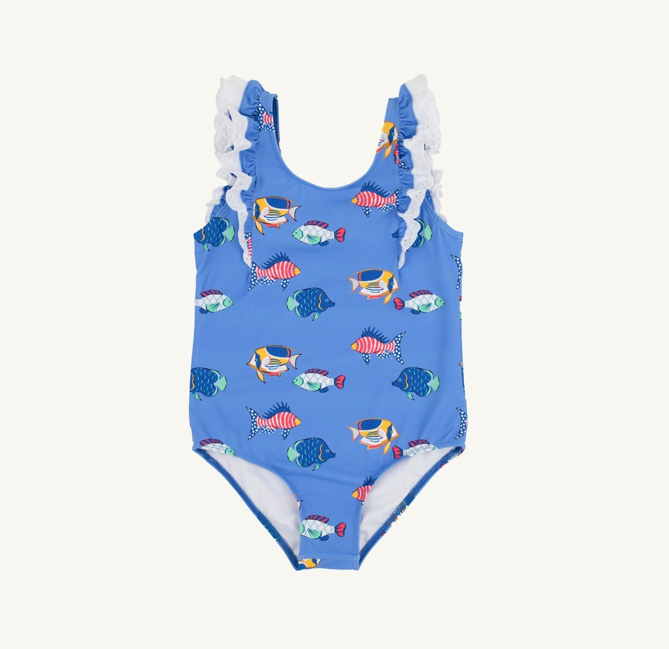 TBBC | Ruehling Ruffle Bathing Suit - Here Fishy Fishy