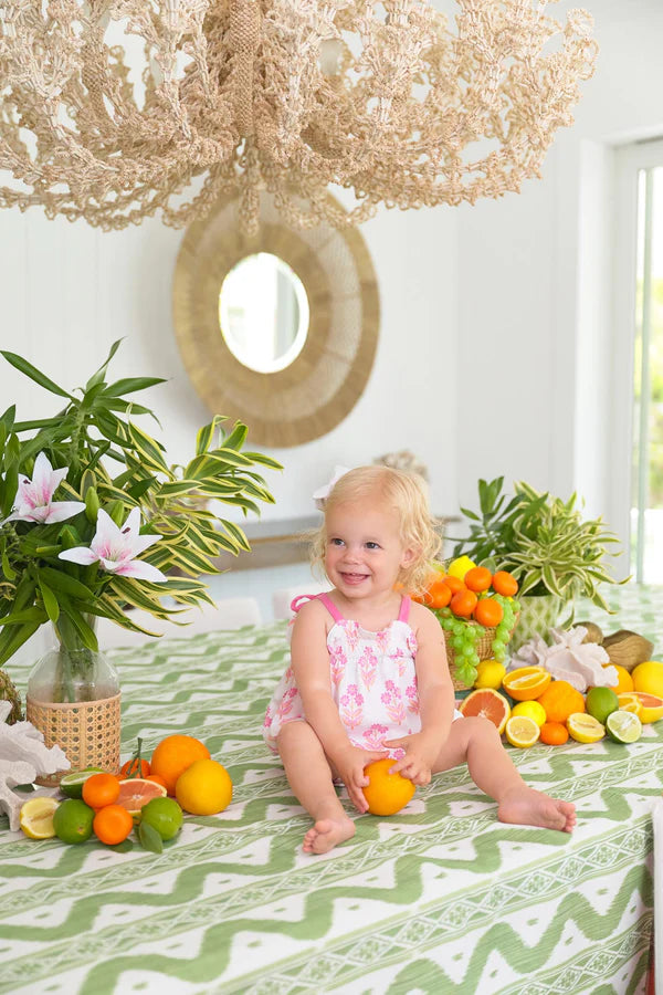 TBBC | Rosey Romper - Bridgetown Harbour Hand Block