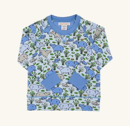 TBBC | Cassidy Comfy Crewneck - Bal Harbour Hippo