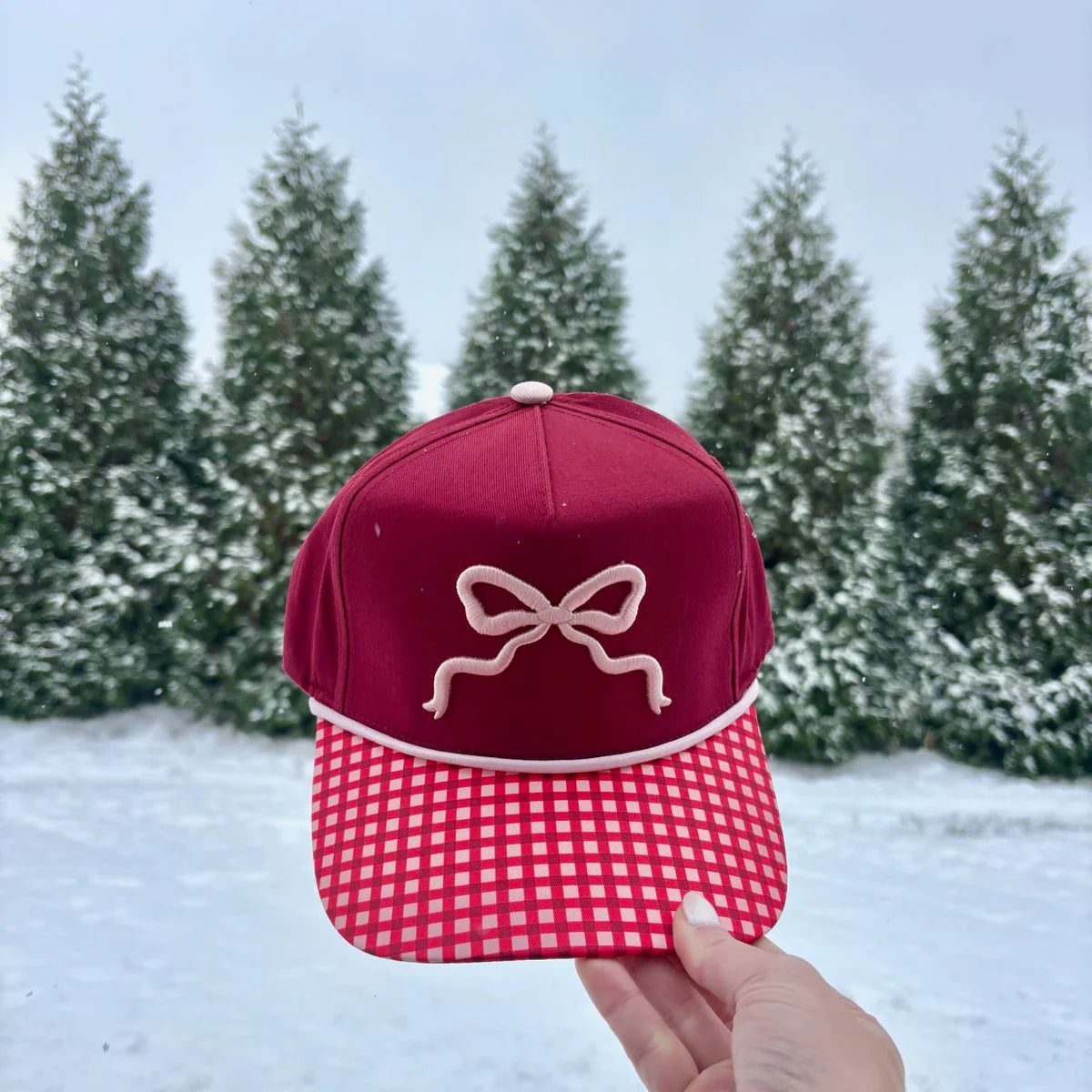 P&P | Burgundy Bow Trucker Hat
