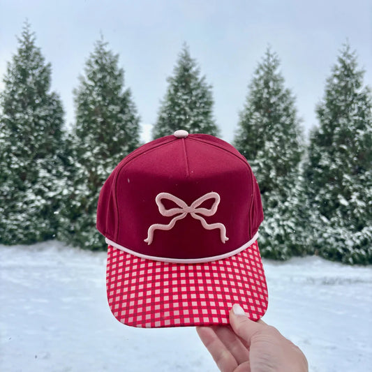 P&P | Burgundy Bow Trucker Hat
