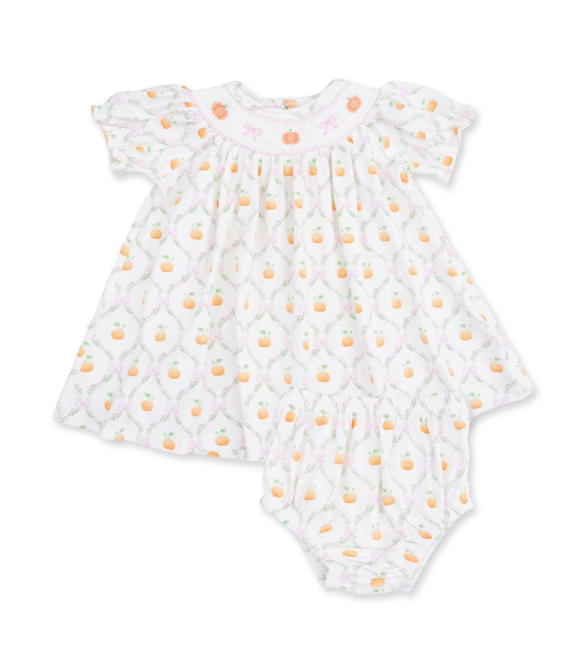 Angel Dear | Pretty Pumpkins Trellis Bloomer Set
